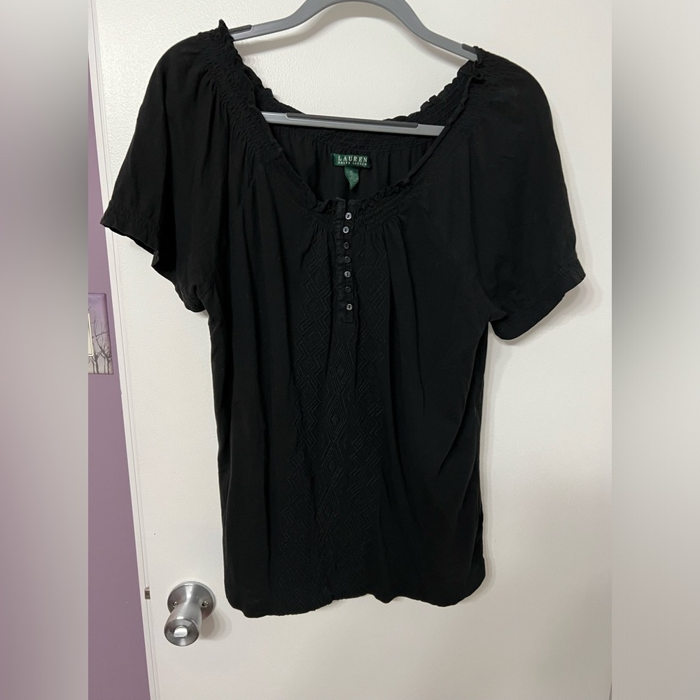 Women’s Black with embroidered pattern and buttons Lauren Ralph Lauren XL